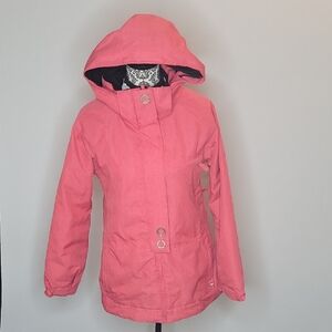Women's Pink Hooded Ski Jacket